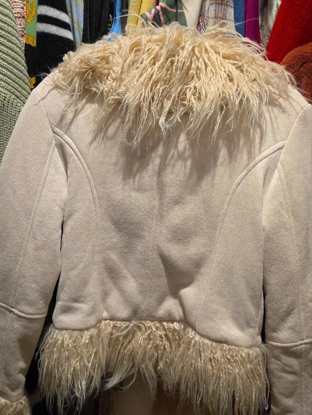 Edikted Ivory Faux Fur-Trim Jacket - Picture 6 of 6
